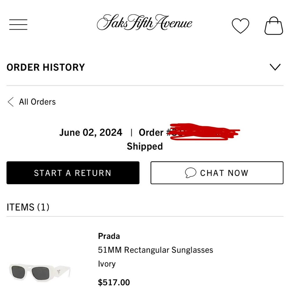 Prada 51mm Rectangular Sunglasses - image 1